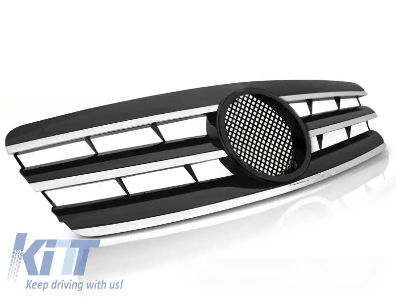 GRILĂ SPORT NEGRU CROMAT potrivită pentru MERCEDES W203 00-07