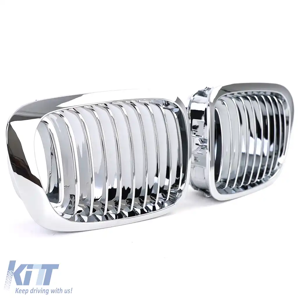 Grilă sport Performance cromată potrivită pentru BMW Seria 3 E46 Coupe Cabrio 99-03-image-6205350