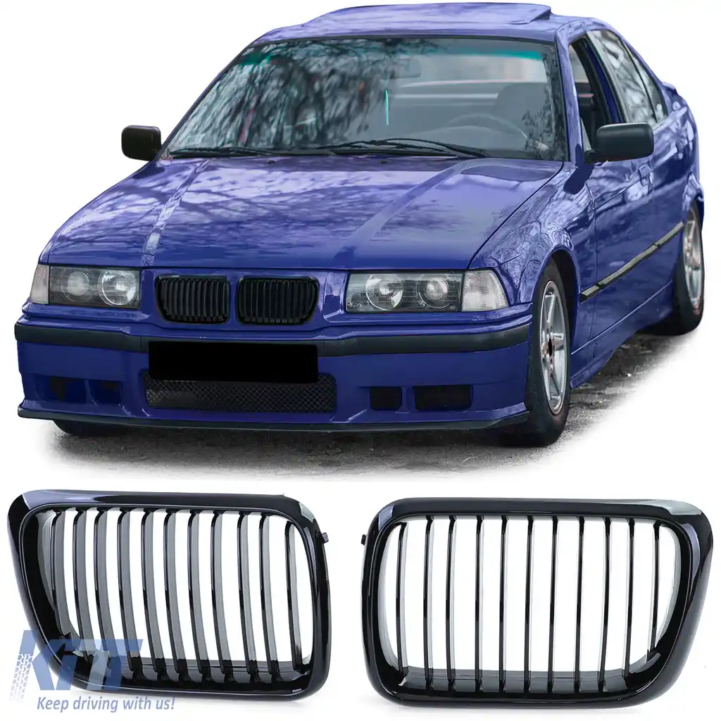 Grilă sport Performance lucioasă neagră, potrivită pentru BMW Seria 3 E36 96-99