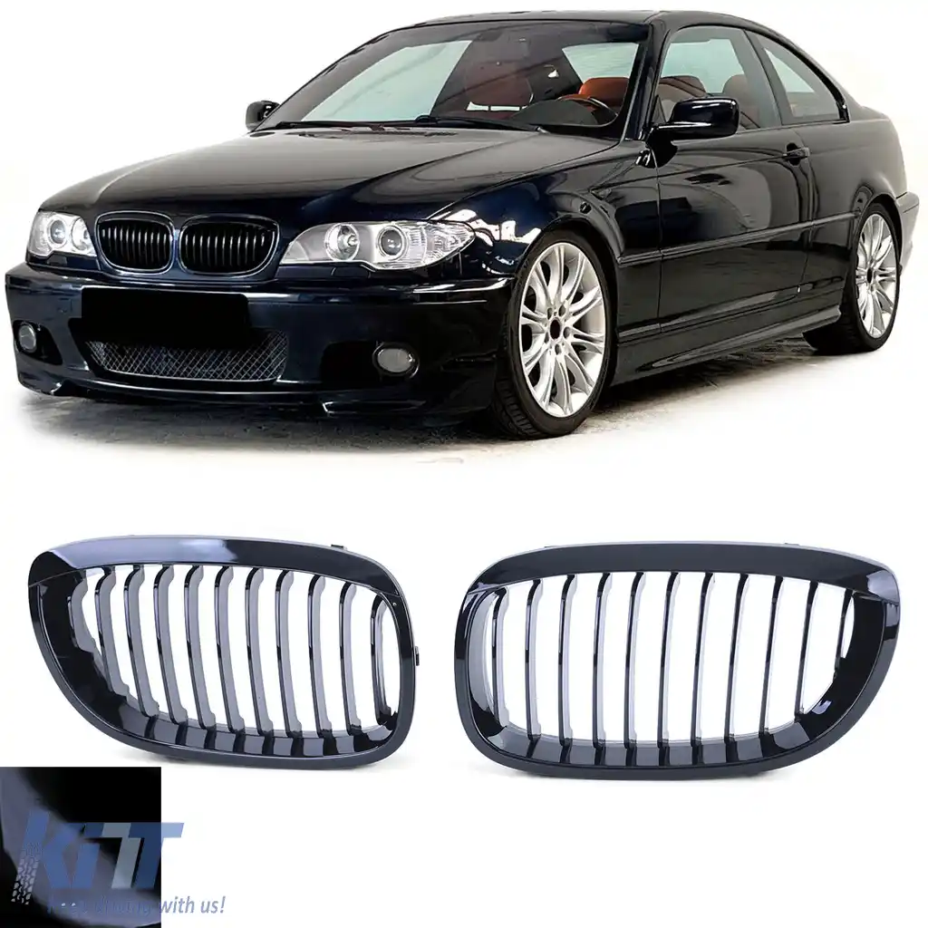Grilă sport Performance lucioasă potrivită pentru BMW Seria 3 E46 Coupe Cabriolet 03-07