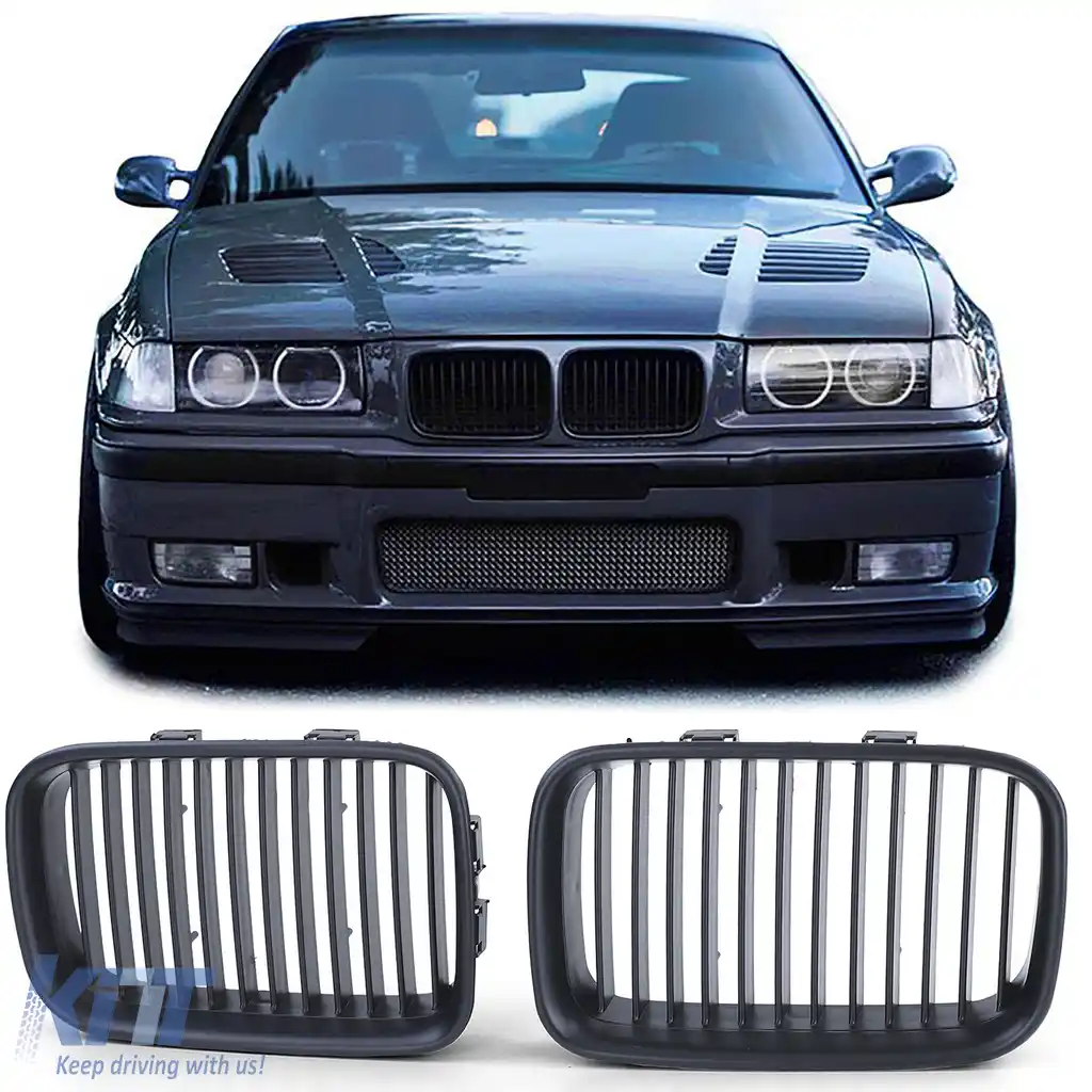 Grilă sport Performance neagră mată potrivită pentru BMW Seria 3 E36 90-96
