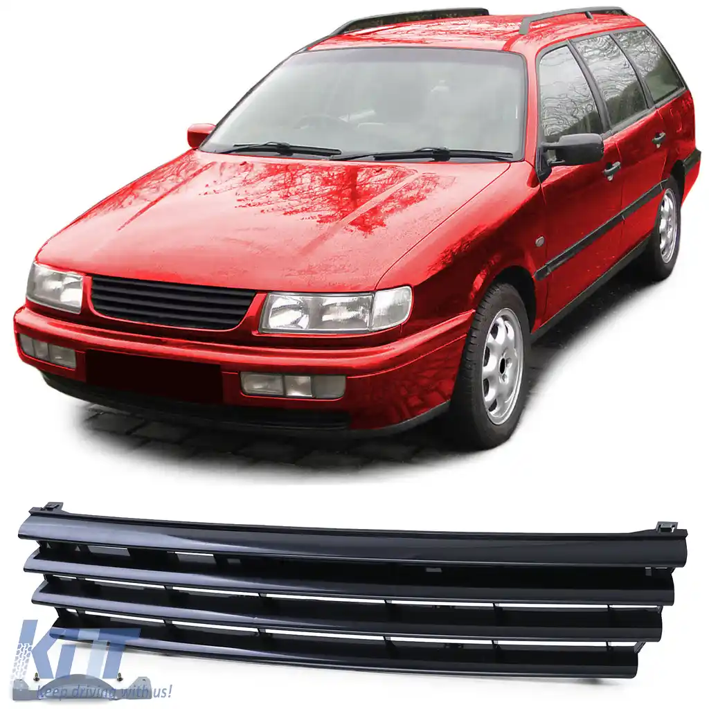 Grilă sport radiator fără emblemă neagră, potrivită pentru VW Passat 35i B4 93-97