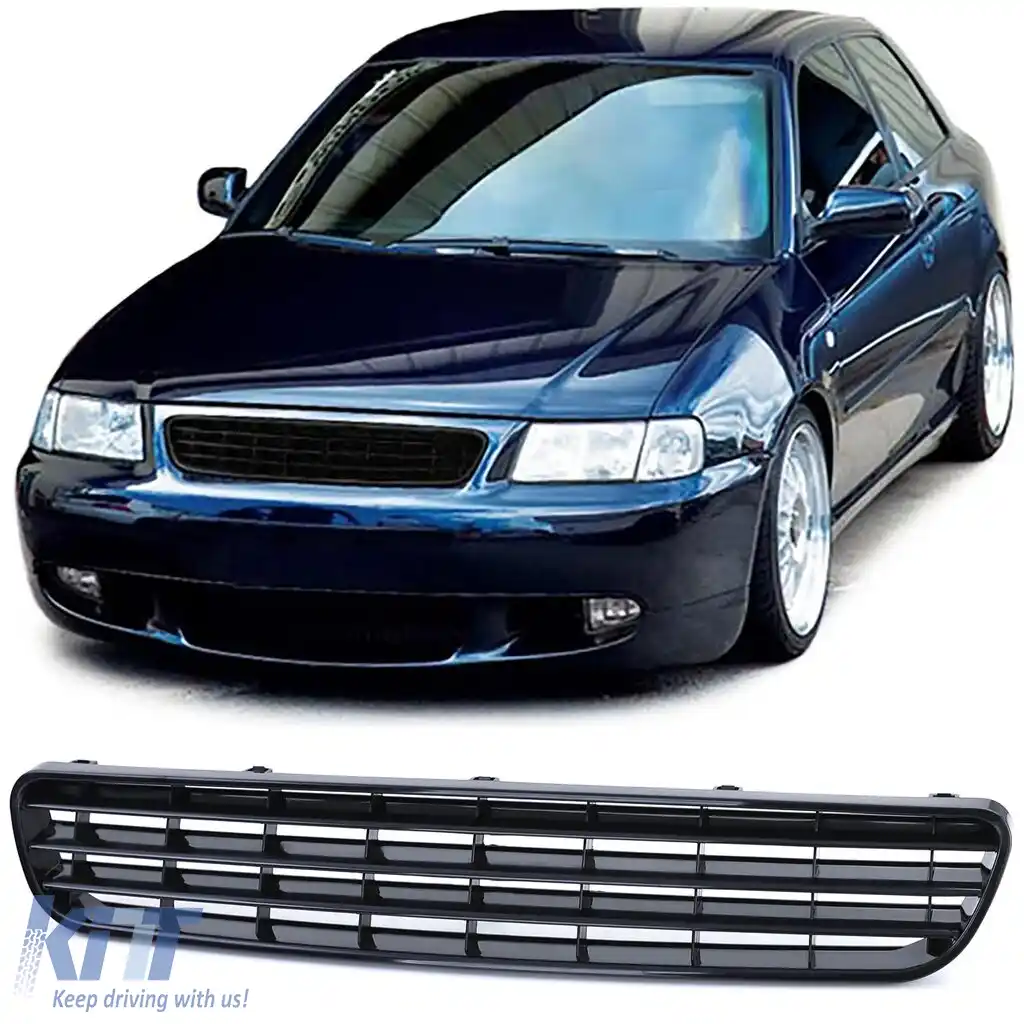 Grilă sport radiator fără emblemă neagră, potrivită pentru Audi A3 8L 96-00