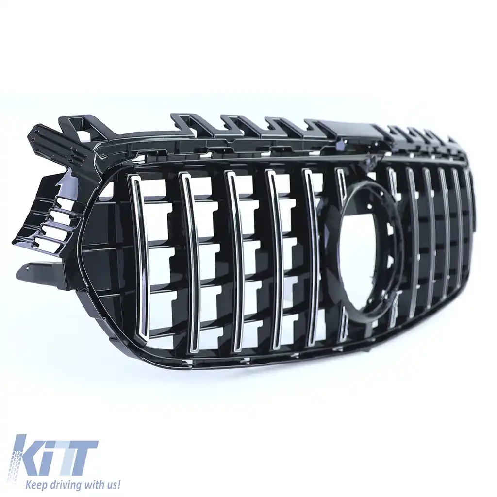 Grilă sport radiator neagră lucioasă cromată, potrivită pentru Mercedes B-Class W247 din 18-image-6206491