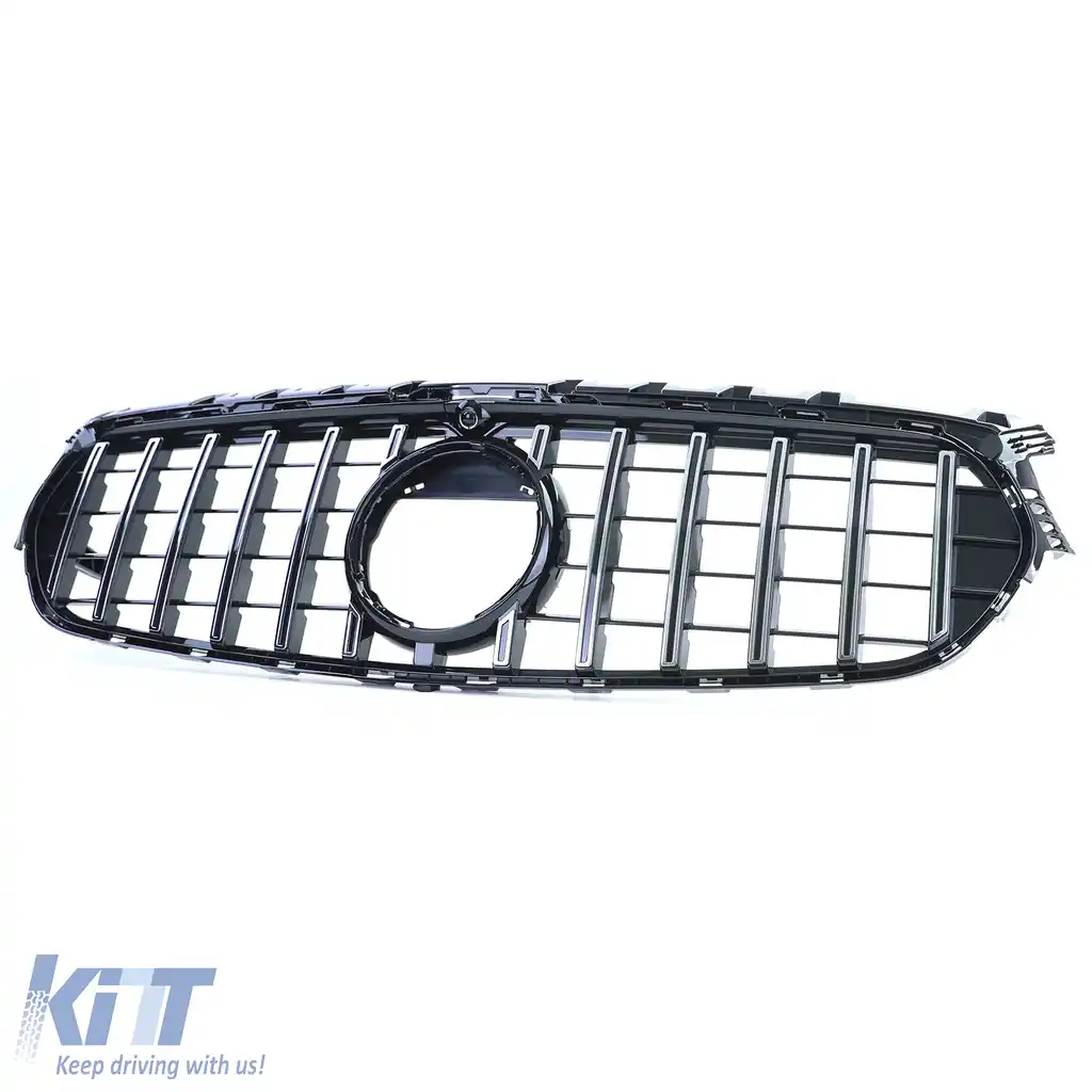 Grilă sport radiator neagră lucioasă cromată, potrivită pentru Mercedes B-Class W247 din 18-image-6206492