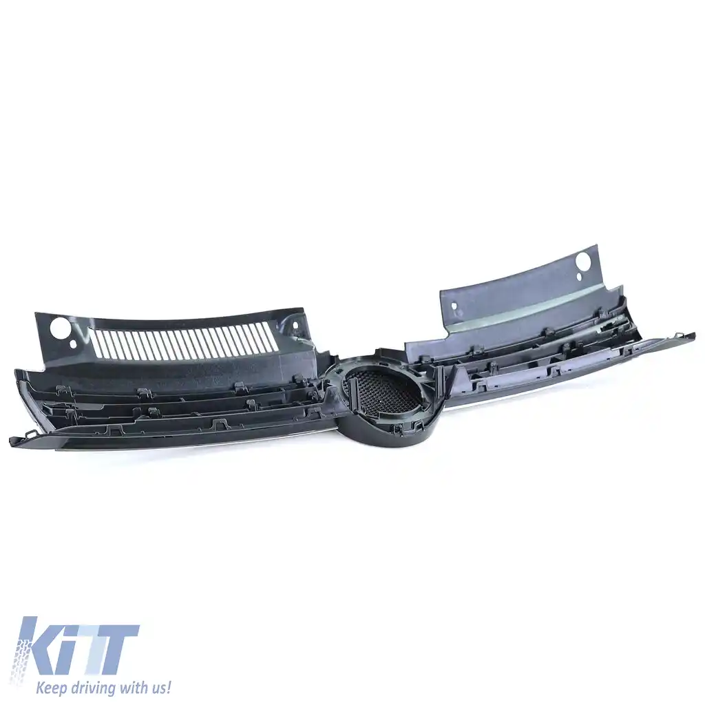 Grilă Sport Radiator Neagră Lucioasă cu Benzi Cromate, potrivită pentru VW Golf 6 08-13-image-6199169