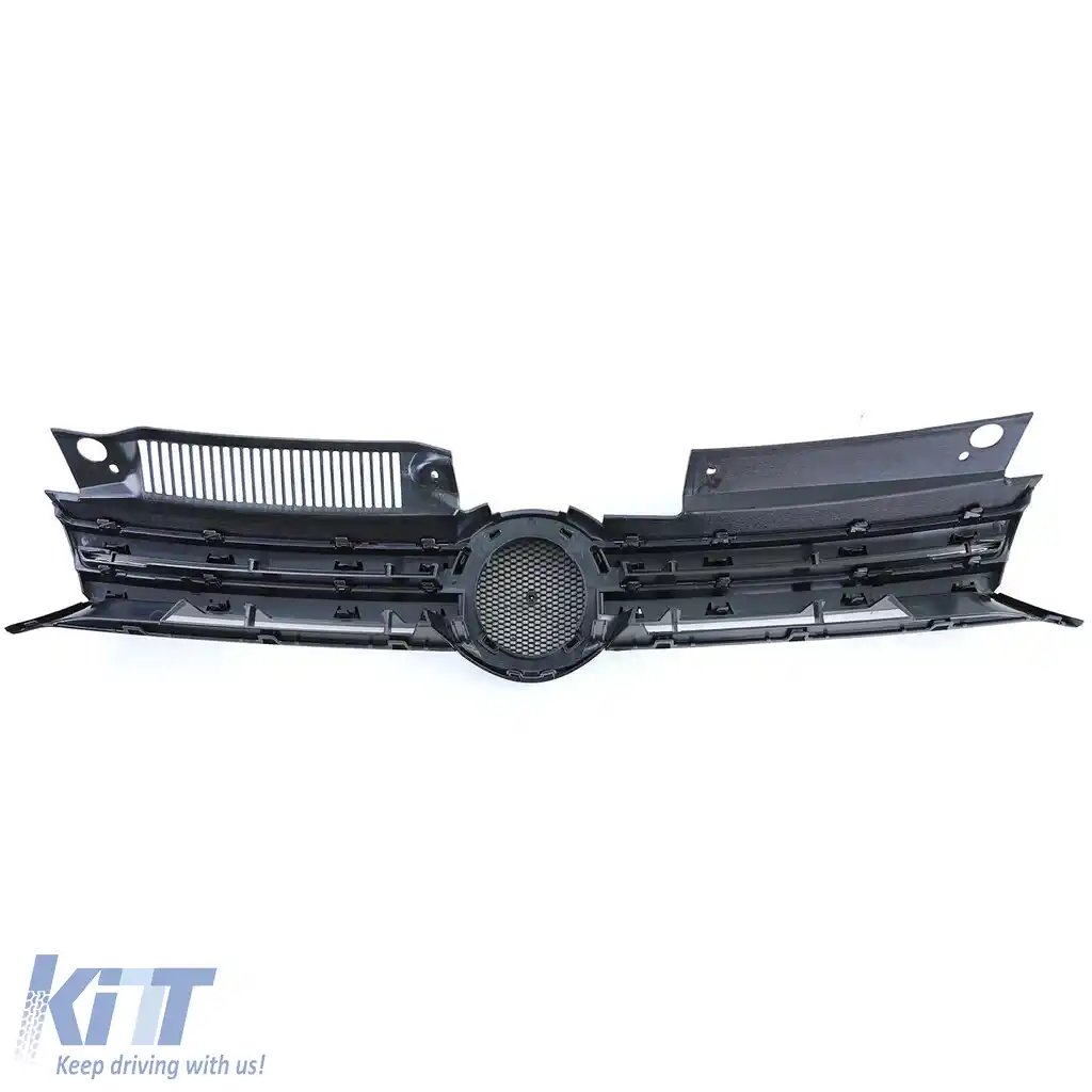 Grilă Sport Radiator Neagră Lucioasă cu Benzi Cromate, potrivită pentru VW Golf 6 08-13-image-6199170