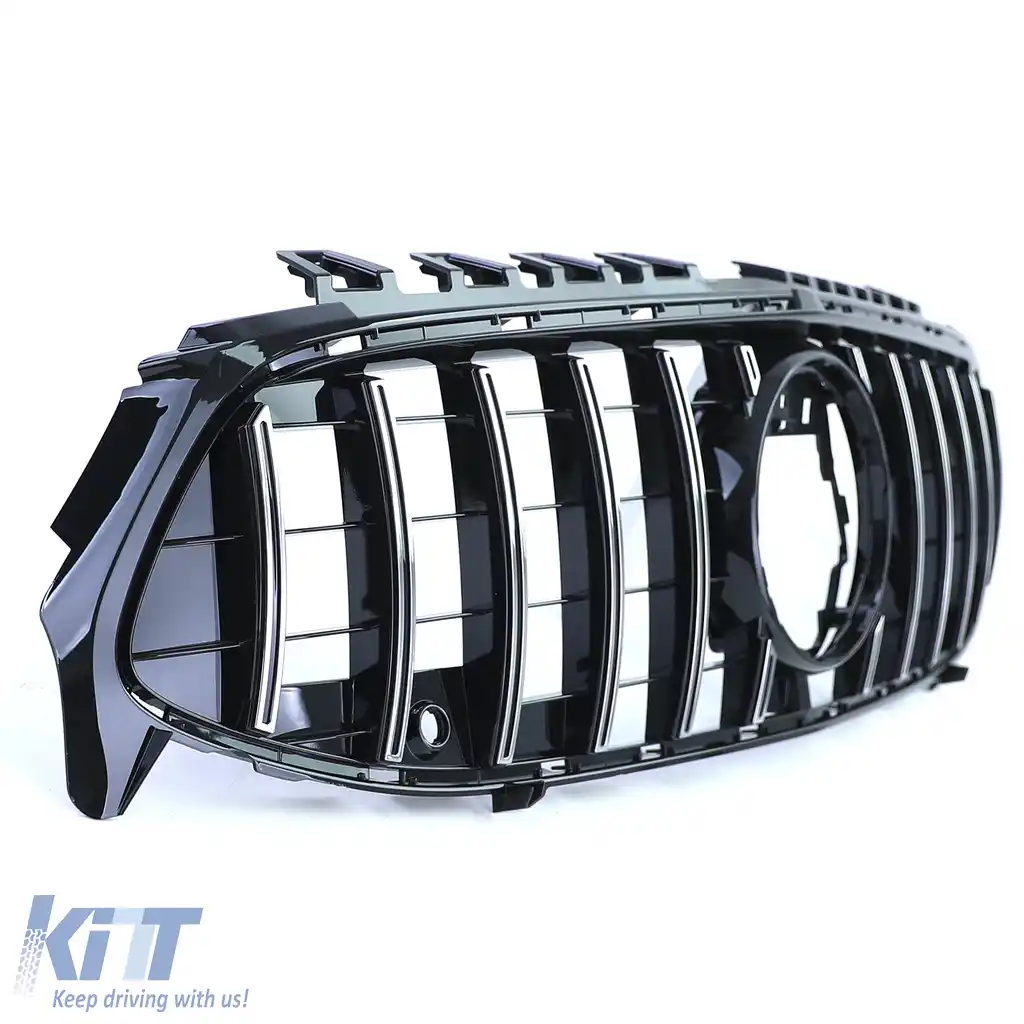 Grilă sport radiator neagră lucioasă cu crom pentru Mercedes CLA X118 din 19-image-6257610
