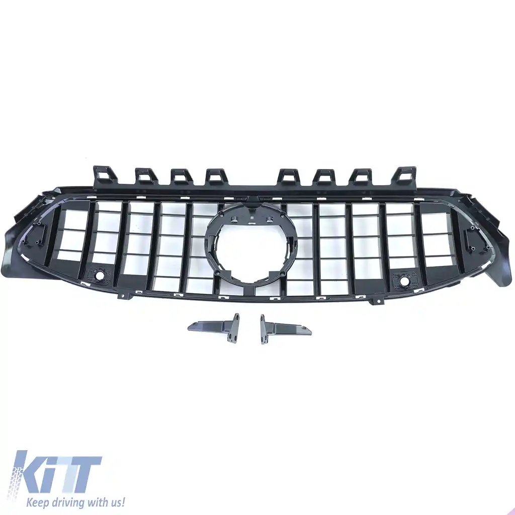 Grilă sport radiator neagră lucioasă cu crom pentru Mercedes CLA X118 din 19-image-6257615