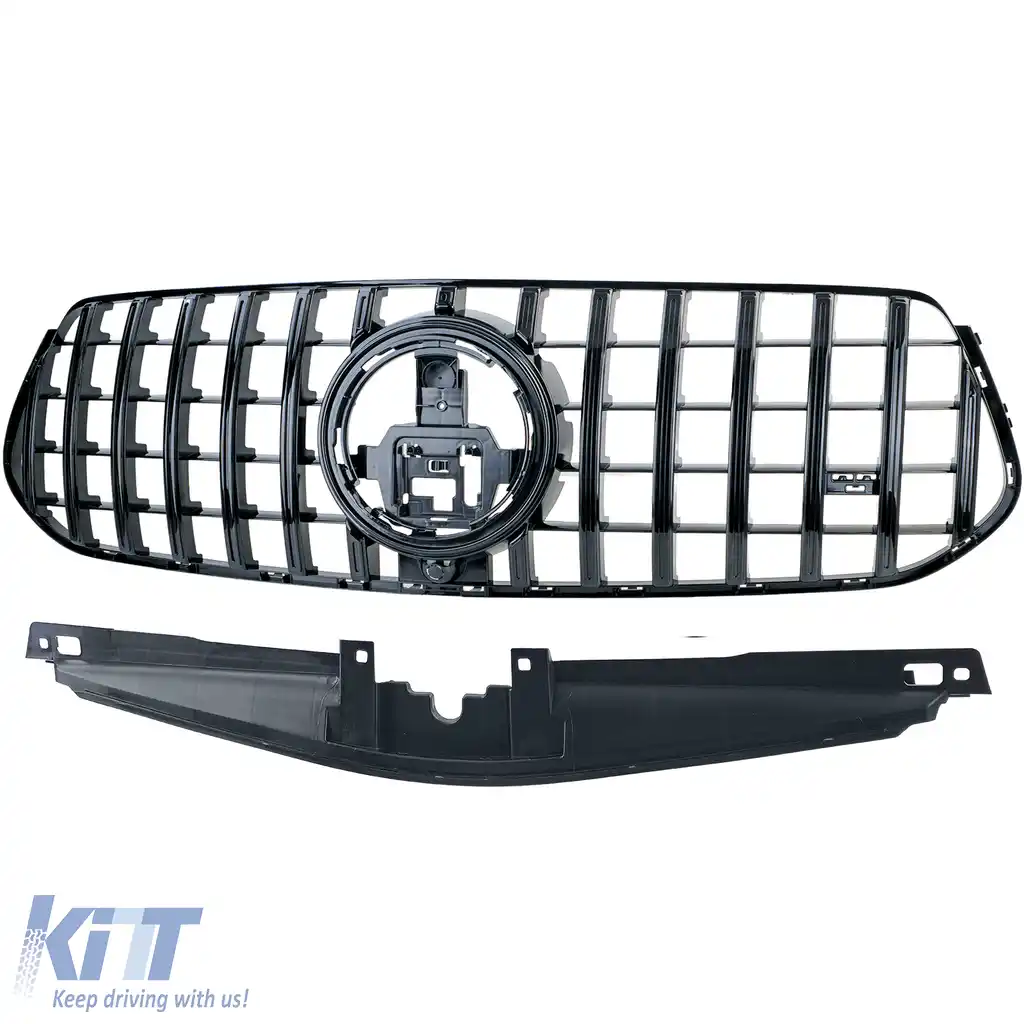 Grilă sport radiator neagră lucioasă, potrivită pentru Mercedes GLE V167 Coupe C167 din 2023 cu design A-image-6203615