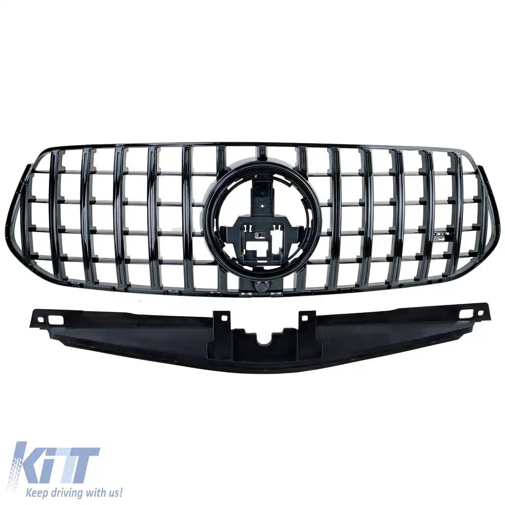 Grilă sport radiator neagră lucioasă, potrivită pentru Mercedes GLE V167 Coupe C167 din 2023 cu design A-image-6203616