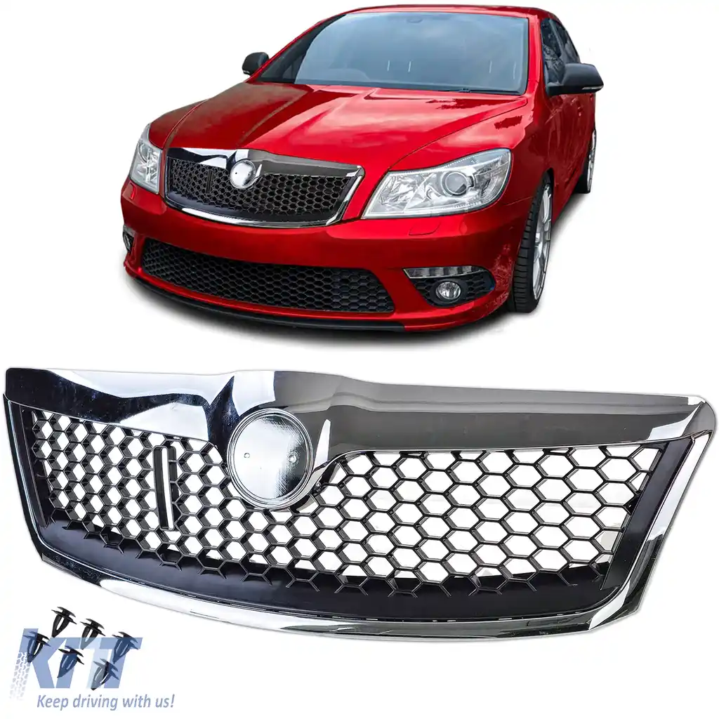 Grilă Sport RS crom negru potrivită pentru Skoda Octavia 1Z facelift 09-13