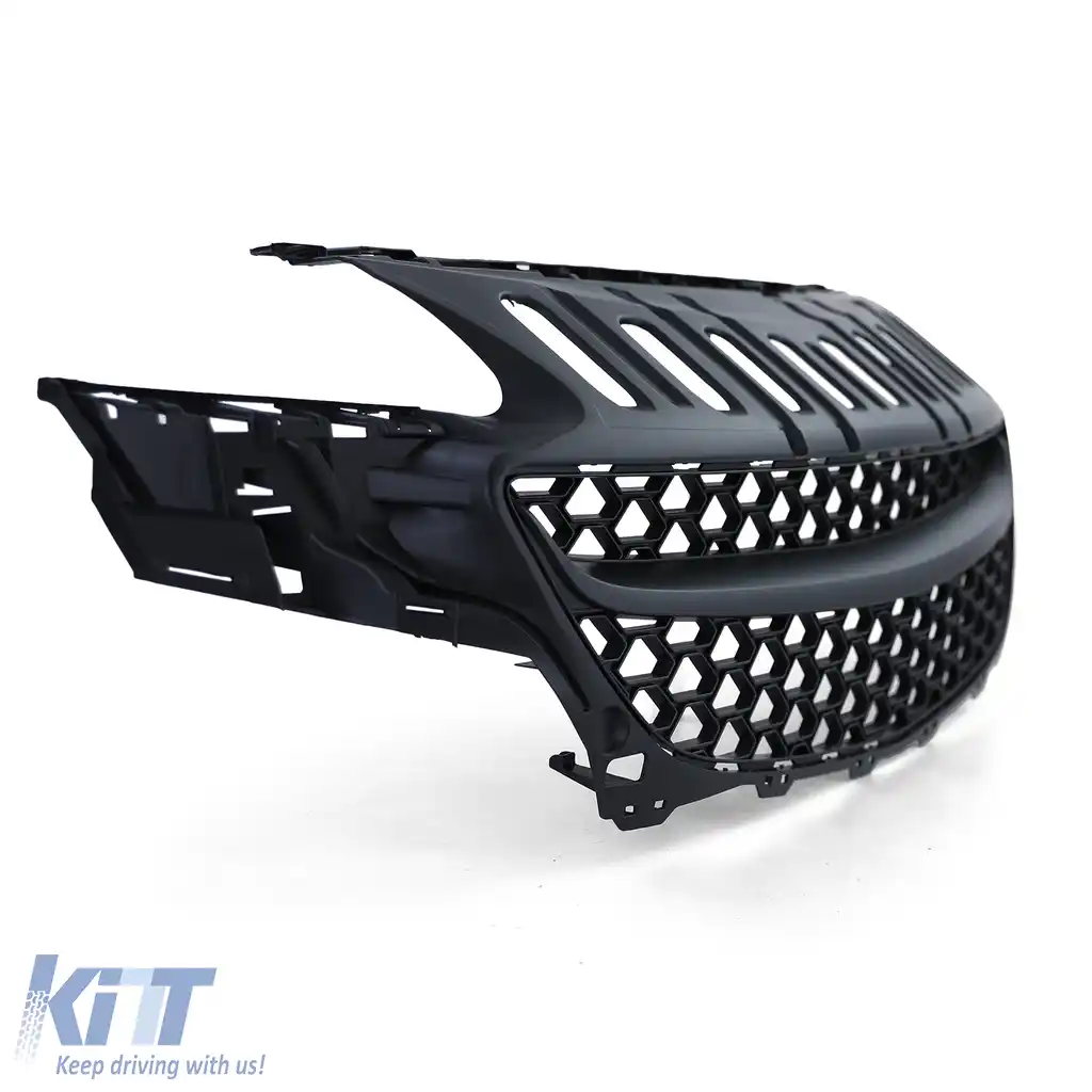 Grilă tip fagure fără emblemă neagră, potrivită pentru Opel Corsa E 2014-2019-image-6199174