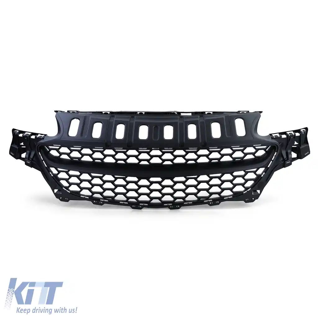 Grilă tip fagure fără emblemă neagră, potrivită pentru Opel Corsa E 2014-2019-image-6199175