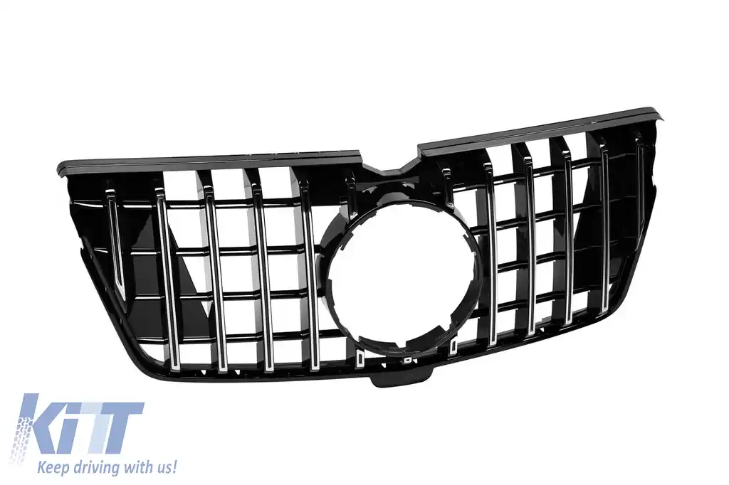 Grilă tip GT crom/neagră, potrivită pentru Mercedes GL X164 2010-2012, potrivită pentru bara frontală A Design-Line-image-6138035