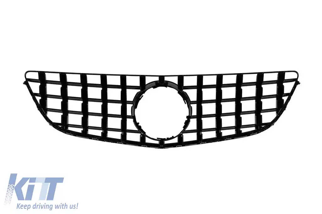 Grilă tip GT crom/neagră potrivită pentru Mercedes E-Class C207 coupe, A207 cabrio 2014-2017-image-6146010