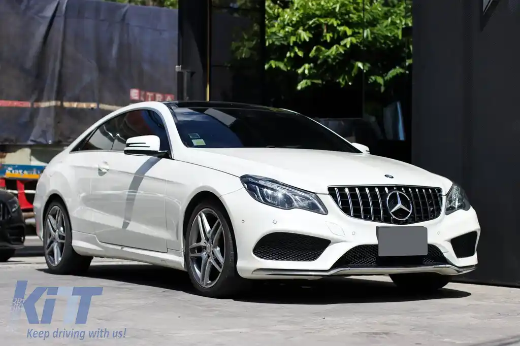 Grilă tip GT crom/neagră potrivită pentru Mercedes E-Class C207 coupe, A207 cabrio 2014-2017-image-6146012