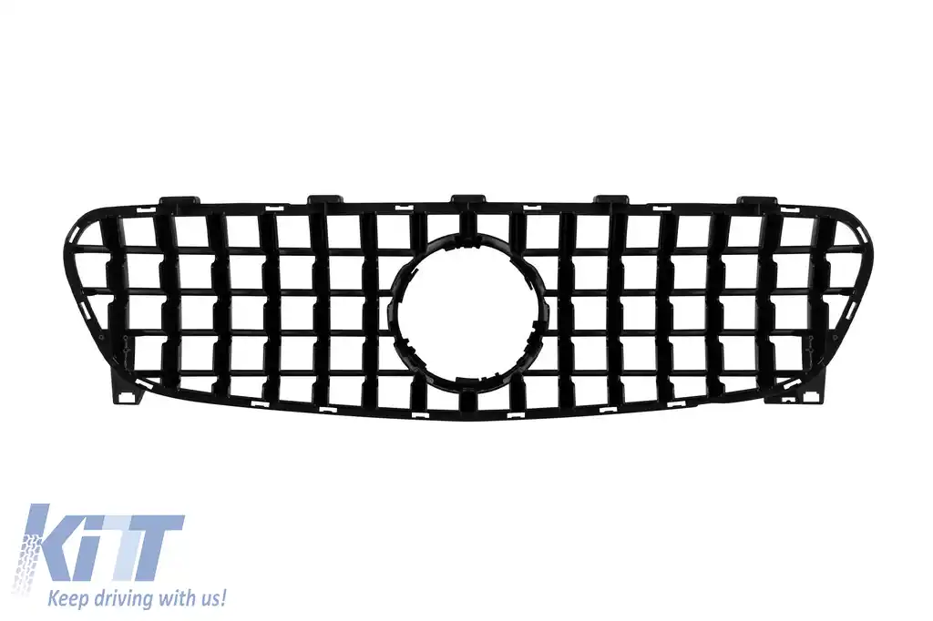Grilă tip GT crom/neagră potrivită pentru Mercedes GLA X156 2017-2019-image-6146060
