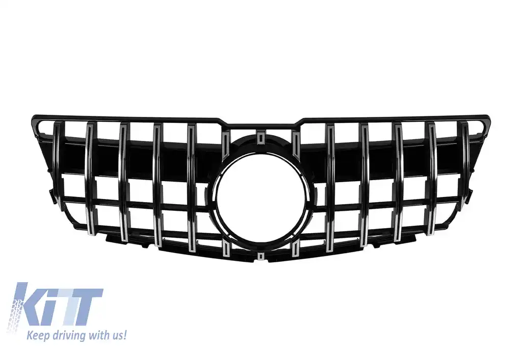 Grilă tip GT crom/neagră potrivită pentru Mercedes GLK X204 2008-2012