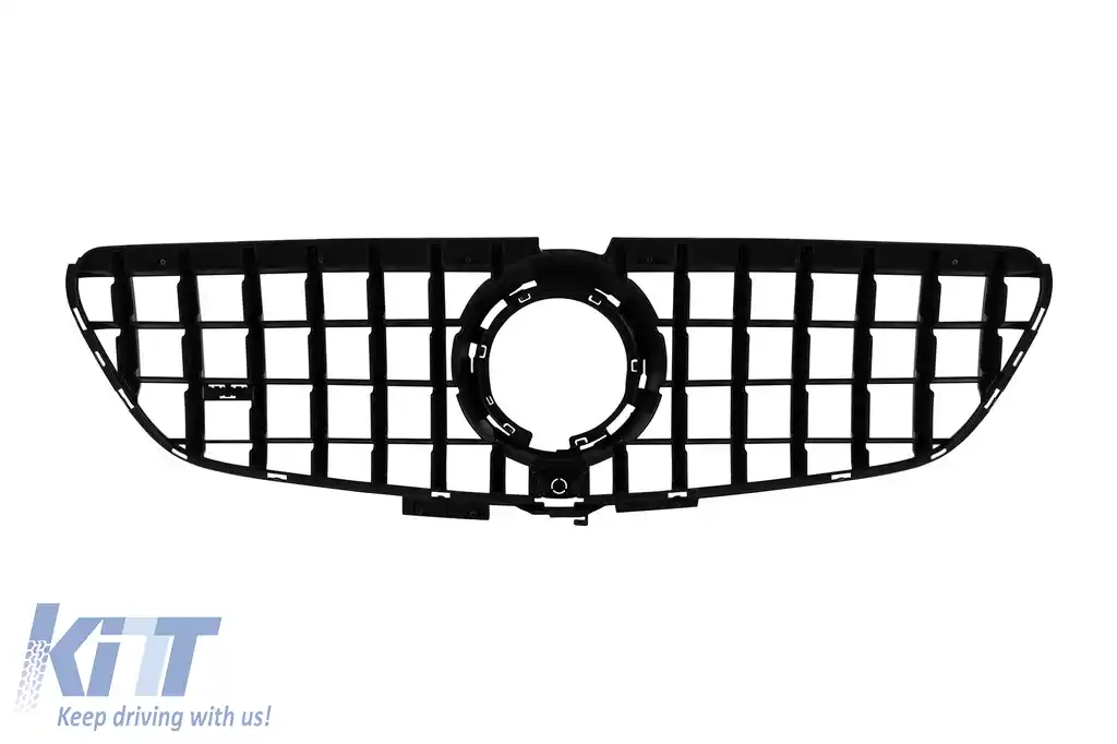 Grilă tip GT crom/neagră potrivită pentru Mercedes V-Class W447 2020-2023 pentru modelul cu bara de protecție frontală standard-image-6146156