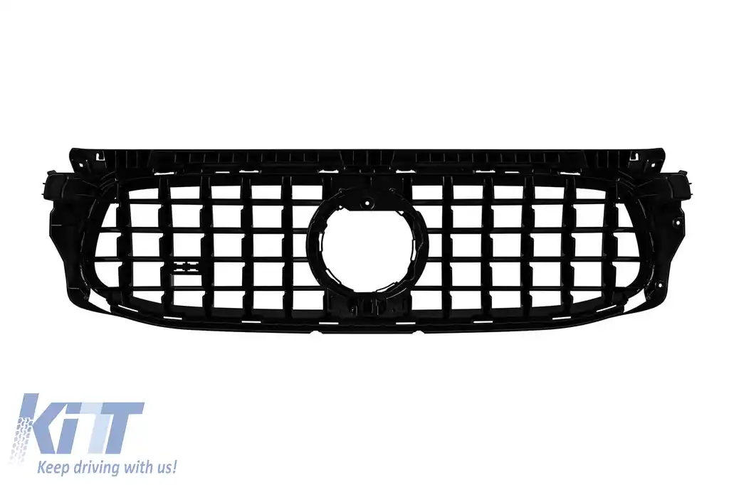Grilă tip GT crom/neagră potrivită pentru Mercedes GLB X247 2020-2023 pentru bara de protecție A Design-image-6146389