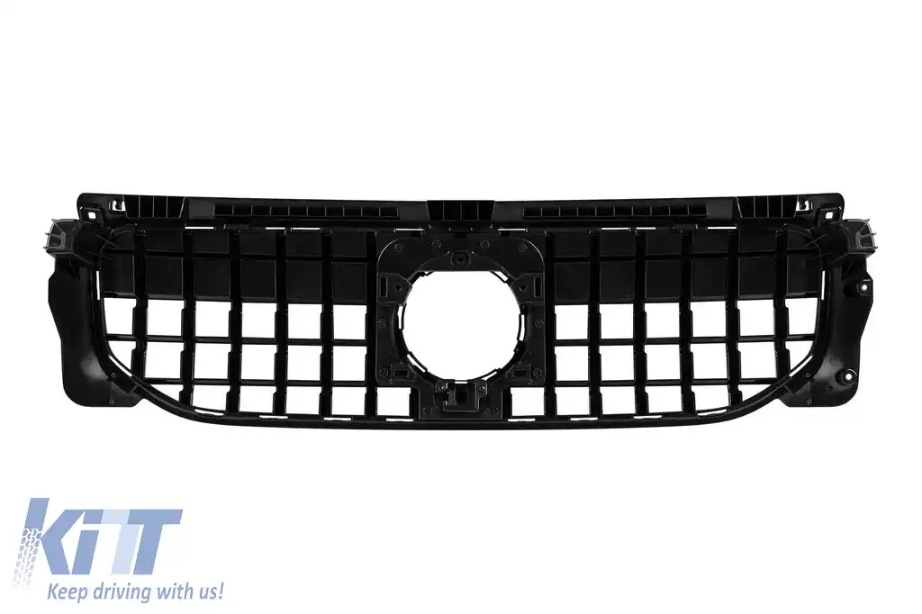 Grilă tip GT crom/neagră, potrivită pentru Mercedes GLB X257 2020-2023, pentru bara de protecție standard-image-6146393