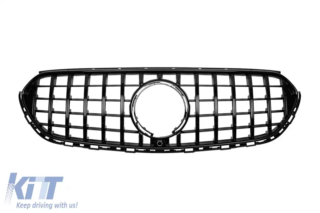 Grilă tip GT cu lac negru, potrivită pentru Mercedes GLC X254 după 2023 pentru modelul cu bara de protecție Off Road