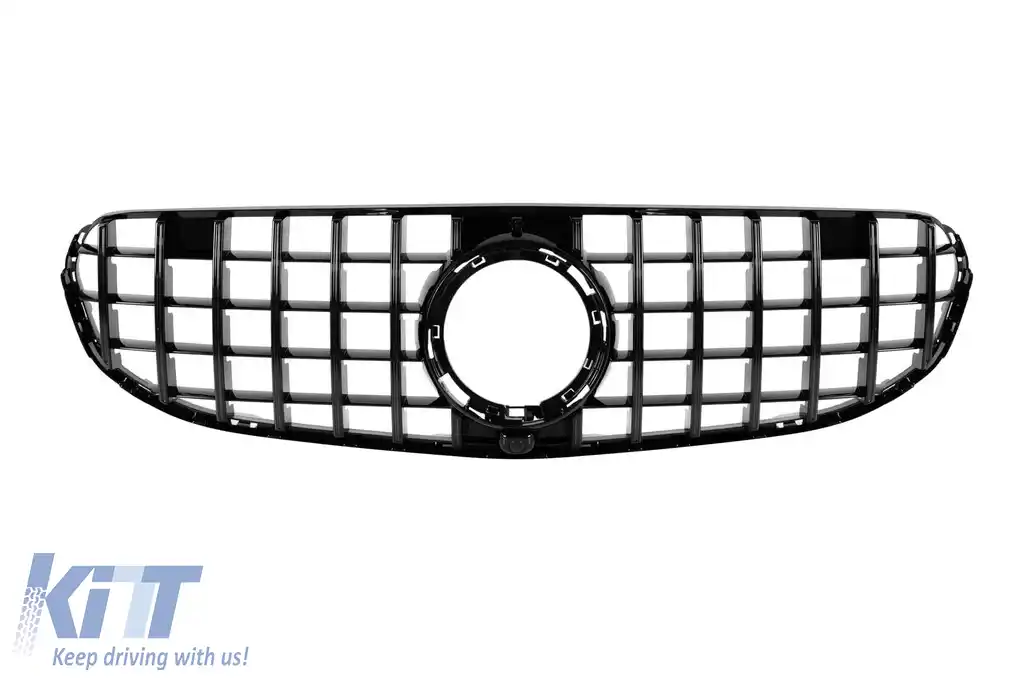 image-14-Grilă tip GT cu lac negru potrivită pentru pachetul Offroad al Mercedes GLC SUV X253, GLC Coupe C253 2019-2022