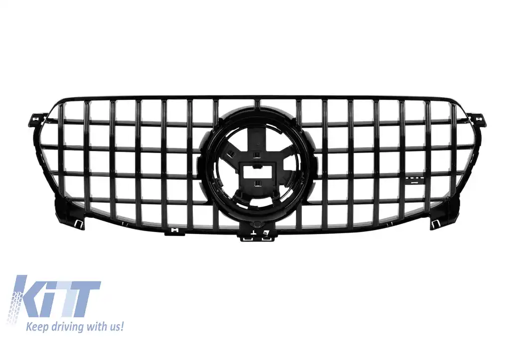 Grilă tip GT cu lac negru potrivită pentru pachetul Offroad al Mercedes GLE W167 2019-2023