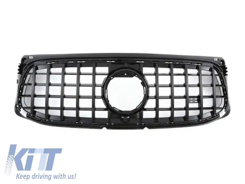 Grilă tip GT cu lac negru potrivită pentru Mercedes GLB X247 2020-2023
