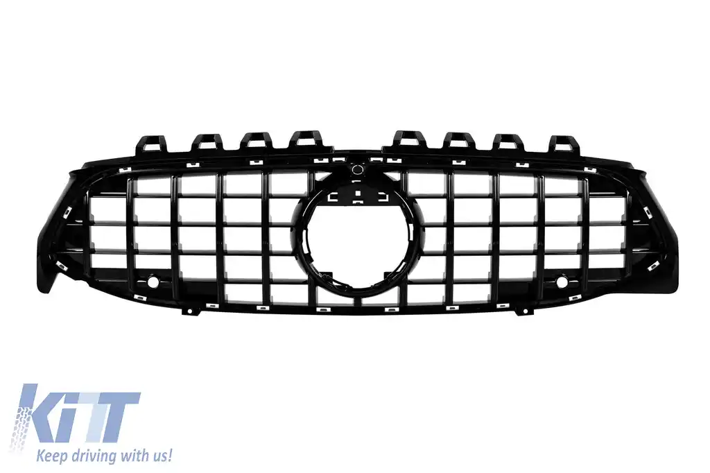 Grilă tip GT cu lac negru potrivită pentru Mercedes CLA C118 2020-2023