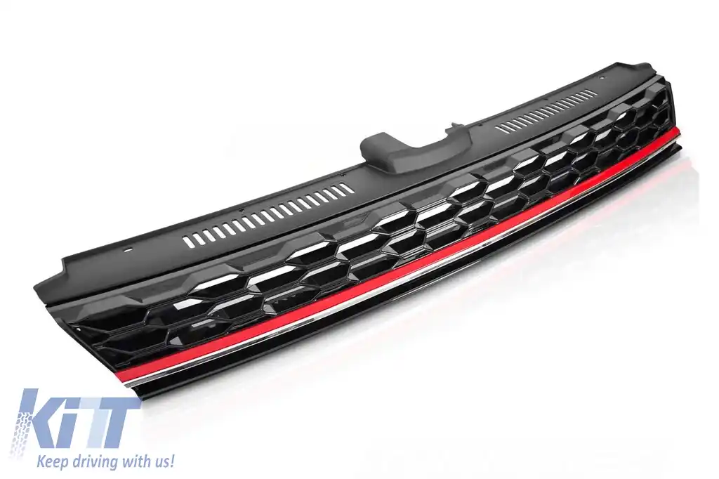 Grilă tip GTI lucioasă neagră potrivită pentru VW Golf VII 2017-2019
