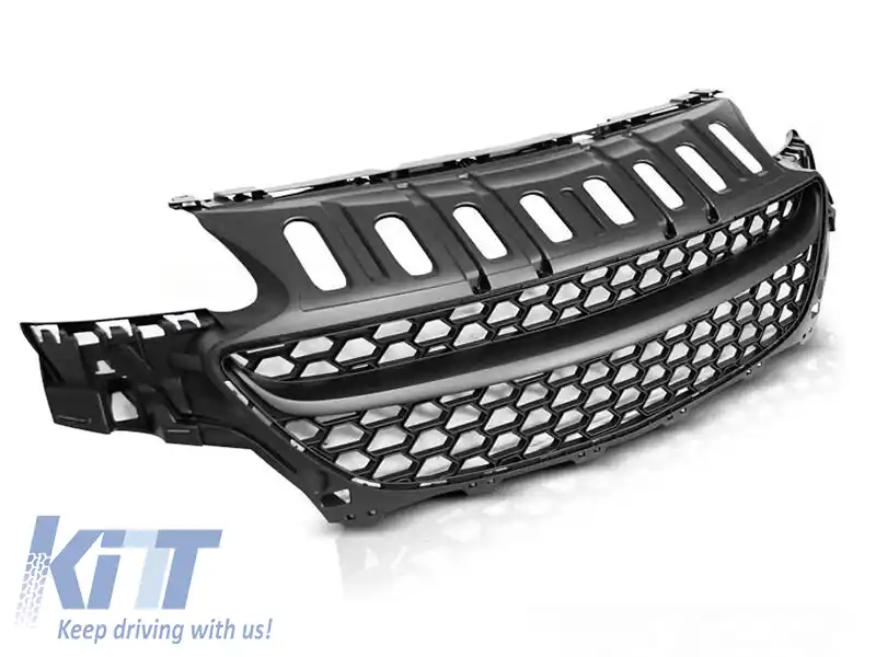 Grilă tip OPC mată neagră, potrivită pentru Opel Corsa E 2014-2019-image-6146979