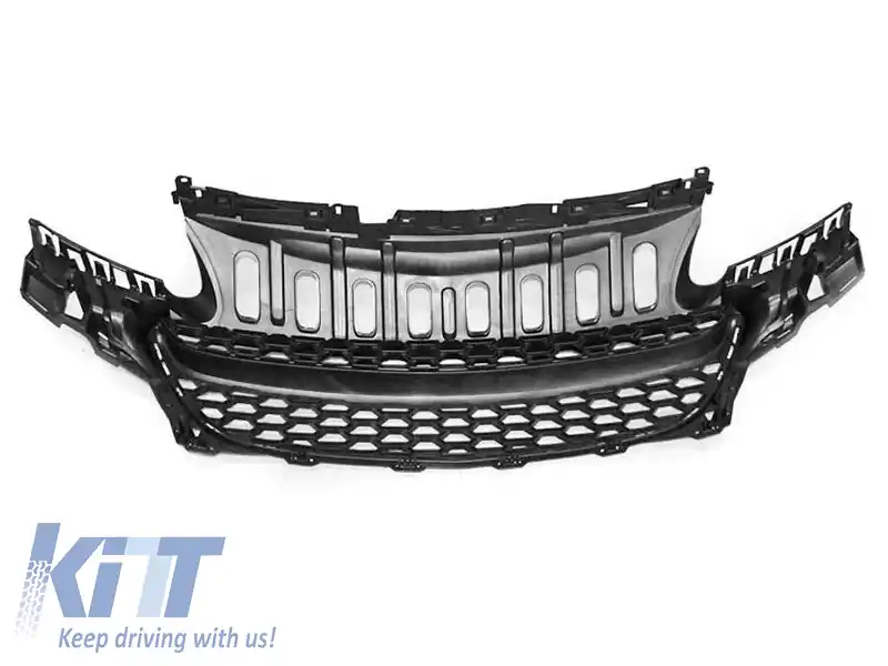 Grilă tip OPC mată neagră, potrivită pentru Opel Corsa E 2014-2019-image-6146980