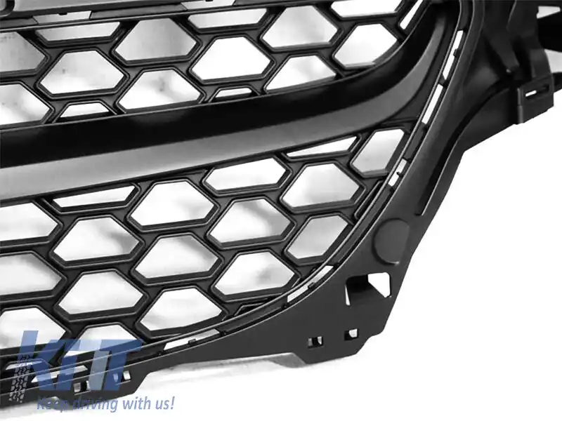 Grilă tip OPC mată neagră, potrivită pentru Opel Corsa E 2014-2019-image-6146981