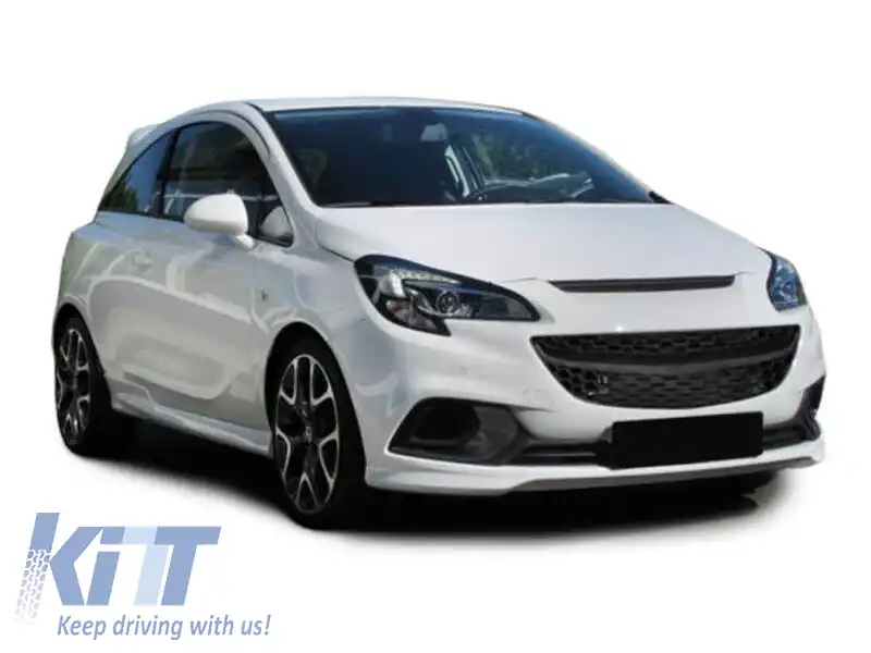 Grilă tip OPC mată neagră, potrivită pentru Opel Corsa E 2014-2019-image-6146982