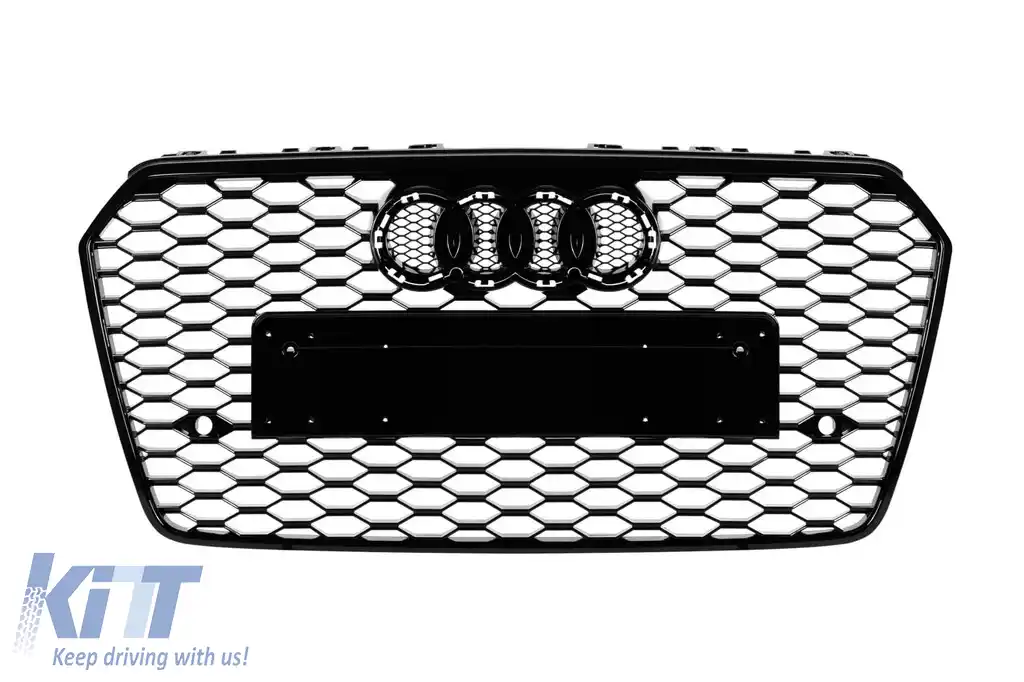 image-61-Grilă tip RS cu lac negru, potrivită pentru Audi A7 2015-2017