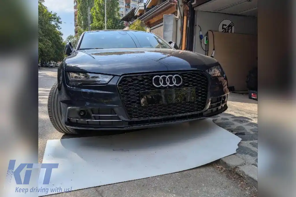 Grilă tip RS cu lac negru, potrivită pentru Audi A7 2015-2017-image-6164259