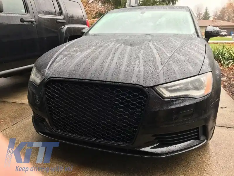 Grilă tip RS cu lac negru, potrivită pentru Audi A3 2012-2016-image-6145507