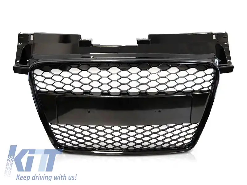Grilă tip RS cu lac negru, potrivită pentru Audi TT 6J 2006-2014, fără emblemă
