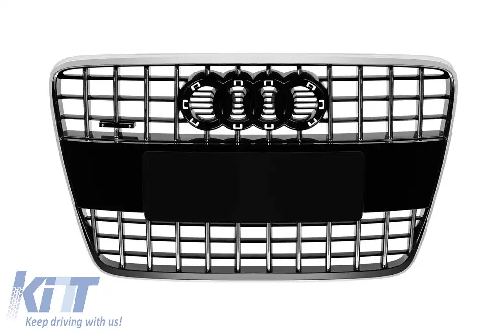 Grilă tip SQ7 crom/neagră potrivită pentru Audi Q7 2005-2015