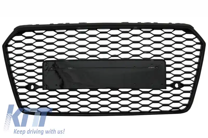 Grila Bara Fata compatibil cu AUDI A7 4G Facelift (2015-2017) RS7 Design Negru Lucios