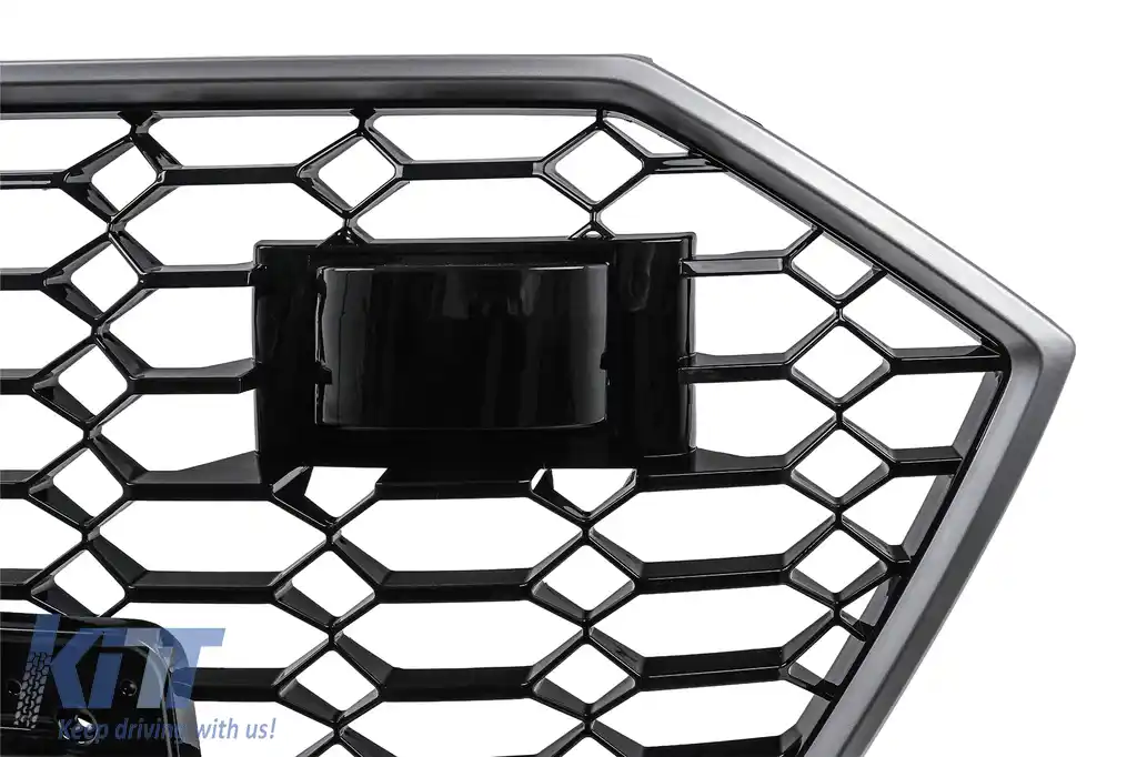 Grila Bara Fata compatibil cu AUDI A7 4G Facelift (2015-2017) RS7 Design Negru Lucios-image-6266344