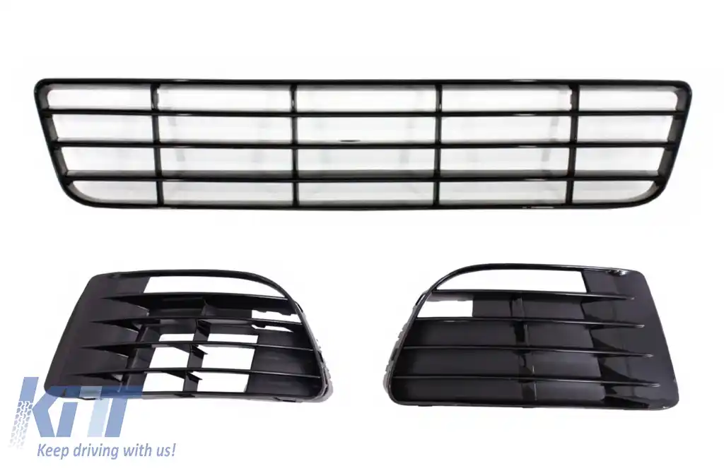 Grila Central-Inferioara Bara Fata si Grile Laterale compatibil cu VW Golf VI Golf 6 (2008-2013) R20 Design