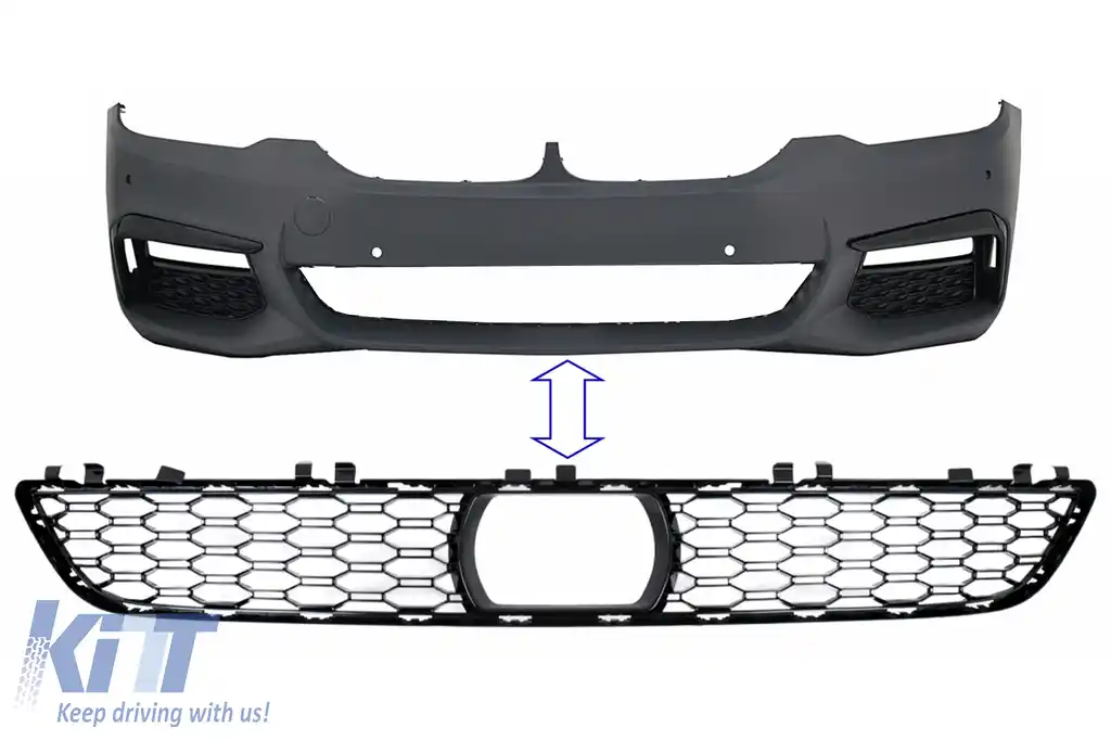 Grila Central Inferioara compatibil cu BMW Seria 5 G30 G31 (2017-2019) M-Tech Design