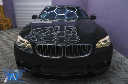Grila central inferioara compatibila cu BMW Seria 5 F10 F11 M-Tech (2009-2017) cu distronic-image-6087897