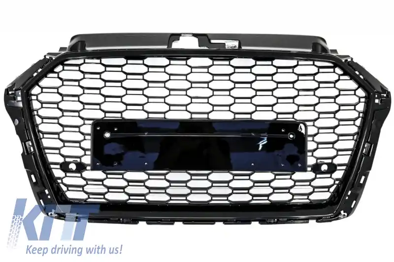 Grila Centrala compatibil cu AUDI A3 8V Facelift (2017-2018) RS3 Design Negru Lucios