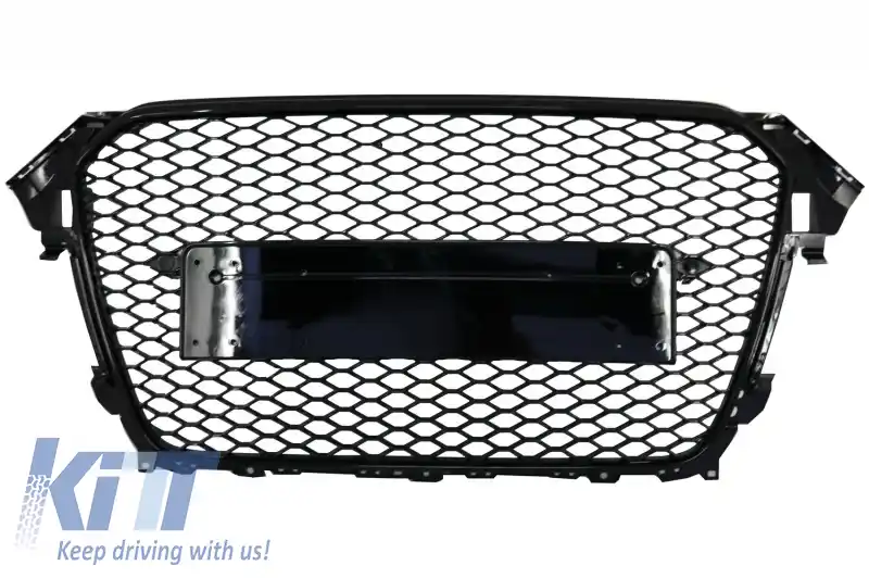 Grila Centrala compatibil cu AUDI A4 B8 Facelift (2012-2015) RS Design Negru Lucios