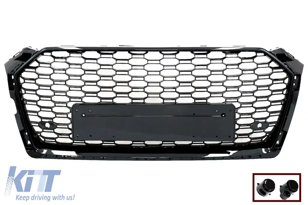 Grila Centrala compatibil cu Audi A5 F5 (2017-2019) RS Design Negru Lucios