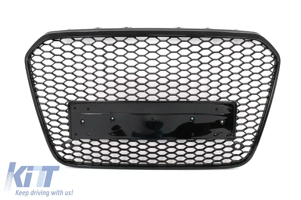 Grila Centrala compatibil cu Audi A6 C7 4G (2011-2014) Negru Lucios-image-6108414